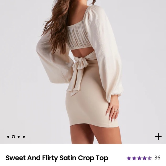 satin crop top by windsor - Picture 5 of 6